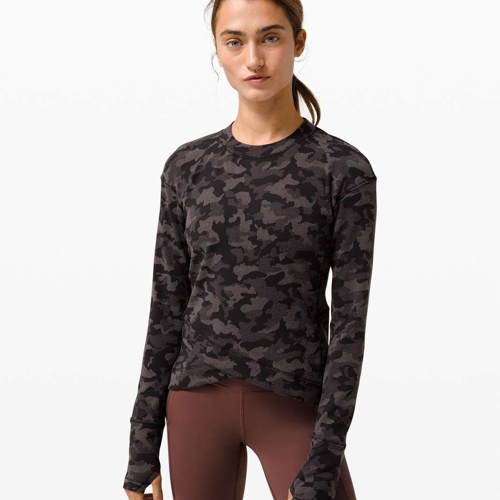 lululemon athletica Camo Long Sleeve Tee - Black